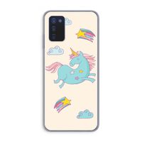 Vliegende eenhoorn: Samsung Galaxy A03s Transparant Hoesje