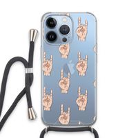 Rock: iPhone 13 Pro Transparant Hoesje met koord
