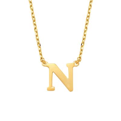 Minimalistische letter ketting - 14K GOUD - Goud - N