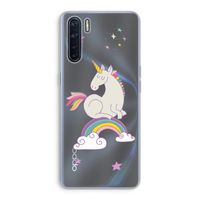 Regenboog eenhoorn: Oppo A91 Transparant Hoesje