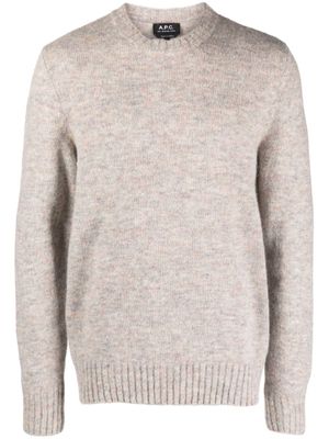 A.P.C. pull en laine mélangée à col rond - Tons neutres