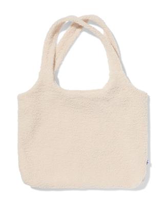 HEMA Schoudertas 50x37cm Teddy Crème