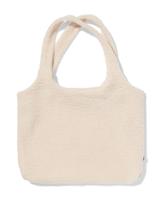 HEMA Schoudertas 50x37cm Teddy Crème