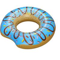 Donut zwemband/zwemring - 107 cm - blauw - opblaasbaar zwembad speelgoed
