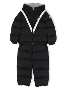 Moncler Enfant combinaison de ski matelassée à logo imprimé - Noir