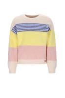 NoNo winter sweater meisjes - ivoor - Kendra - fluffy, gestreept