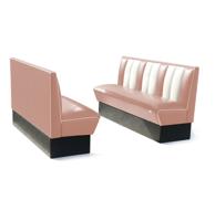 Classic Retro Diner Bank Bel Air HW150 Roze
