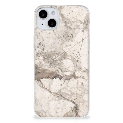 iPhone 15 | TPU | Siliconen hoesje | Marmer Beige