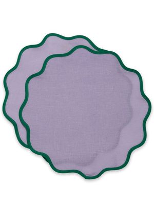 La DoubleJ set de 2 sets de table Cloud en lin - Violet