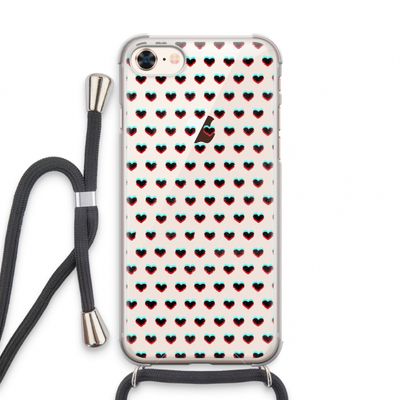 Hartjes: iPhone 7 Transparant Hoesje met koord
