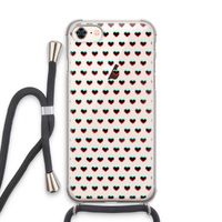 Hartjes: iPhone 7 Transparant Hoesje met koord