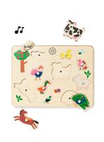 HEMA Inlegpuzzel Met Geluid 30x22.5cm Boerderij Hout