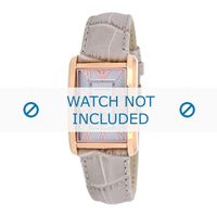 Armani horlogeband AR1673 Leder Beige 18mm + standaard stiksel - thumbnail