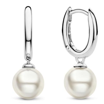 TI SENTO-Milano 7939PW Oorhangers zilver-kristalparel zilverkleurig-wit 22 mm