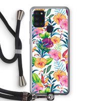Tropisch 2: Samsung Galaxy A21s Transparant Hoesje met koord