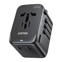 Stroomoplader - Unitek 65W Universal Travel Adapter (P1122ABK01) | 1xUSB-A 3xUSB-C 1xAC