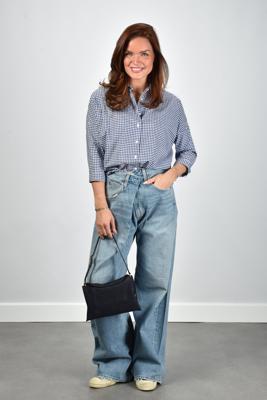 Academia blouse Gioia-34 76D14-621 blue checked