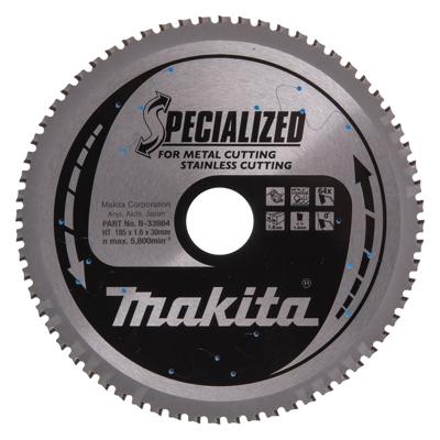 Makita Accessoires Cirkelzaagblad RVS 185x30x1,6 64T 0g - B-33984