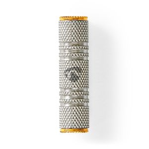 Stereo-Audioadapter | 3,5 mm Female | 3,5 mm Female | Verguld | Recht | Aluminium | Metaal/Goud | 1