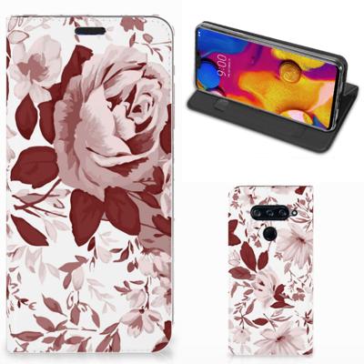 Bookcase LG V40 Thinq Watercolor Flowers