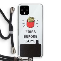 Fries before guys: Pixel 4 Transparant Hoesje met koord