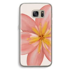 Pink Ellila Flower: Samsung Galaxy S7 Transparant Hoesje