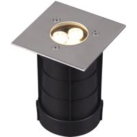 LED Grondspot Vierkant Inbouw 3W IP65 Warm Wit 3000K Mat Nikkel RVS