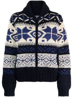Polo Ralph Lauren cardigan en intarsia à col châle - Bleu