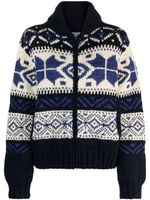 Polo Ralph Lauren cardigan en intarsia à col châle - Bleu