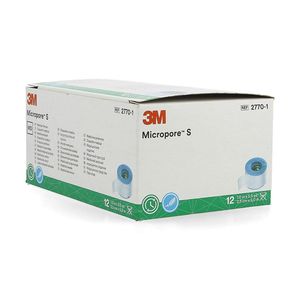 Micropore S 3m Hechtpleister 2,5x500cm 12