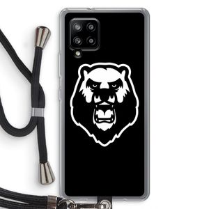 Angry Bear (black): Samsung Galaxy A42 5G Transparant Hoesje met koord