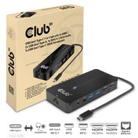 CLUB3D Type-C 7-in-1 hub met 2x HDMI, 2x USB Gen1 Type-A, 1x RJ45, 1x 3.5mm Audio,1x USB Gen1 Type-C 100W Silicon motion chip geschikt voor apple m1/2 - thumbnail