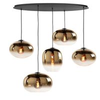 Bellini ovaal semi goud hanglamp 5 lichts - thumbnail