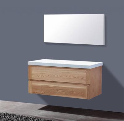 Badmeubel Wood met Flat kunstmarmer Top 120 Badmeubel Wood met Flat kunstmarmer Top 120