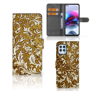 Wallet Case Motorola Moto G100 Barok Goud