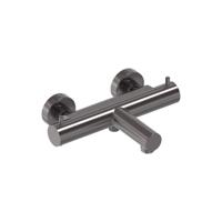 Badthermostaat MAY Opbouw Met Vaste Uitloop Geborsteld Carbon Black PVD
