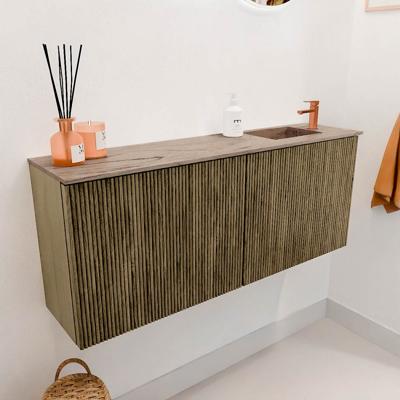 Toiletmeubel Mondiaz Joya Dlux | 100 cm | Meubelkleur Dusk | Faye wastafel Arena Wasbak Rechts | 1 kraangat