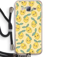 Citroenen: Samsung Galaxy J3 (2016) Transparant Hoesje met koord