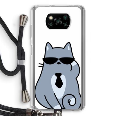 Cool cat: Xiaomi Poco X3 Pro Transparant Hoesje met koord