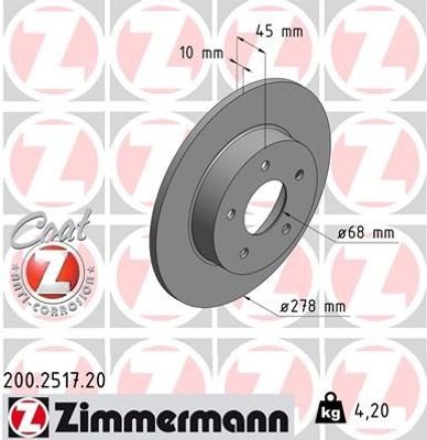 Remschijf Coat Z 200251720