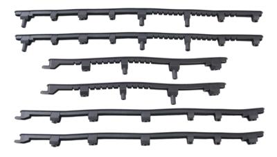Edge Treeplankrubberset 6 delig vespa s / vespa lx zwart