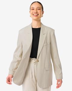 HEMA Damesblazer Isla Met Linnen Zand (zand)