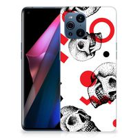 Silicone Back Case OPPO Find X3 | X3 Pro Skull Red - thumbnail