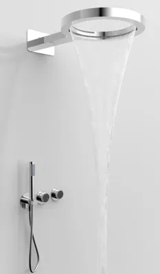 Luxe Douchekraan Set - Rond Design | 5 Kleuren | Messing | Regenval