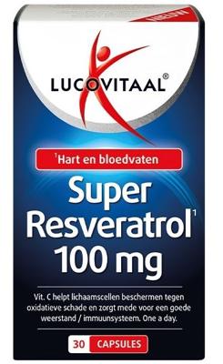 Lucovitaal Voedingssupplementen Super Resveratrol 100mg Capsules 30Stuks 30pièce Lucovitaal Voedingssupplementen Super Resveratrol 100mg Capsules 30Stuks 30pièce