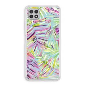 Tropical Palms Blue: Samsung Galaxy A22 4G Transparant Hoesje