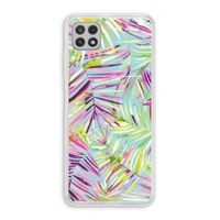 Tropical Palms Blue: Samsung Galaxy A22 4G Transparant Hoesje