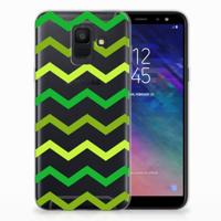 Samsung Galaxy A6 (2018) | TPU bumper | Zigzag Groen