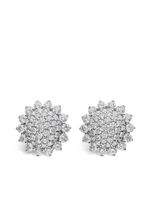 LEO PIZZO puces d'oreilles Aurora en or blanc 18ct ornées de diamants - Argent