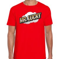 Fout Mr. Lucky t-shirt in 3D effect rood voor heren 2XL  -